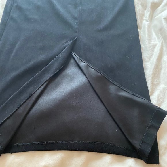 Black Maxi Skirt with Sexy Back Split - Picture 3 of 10